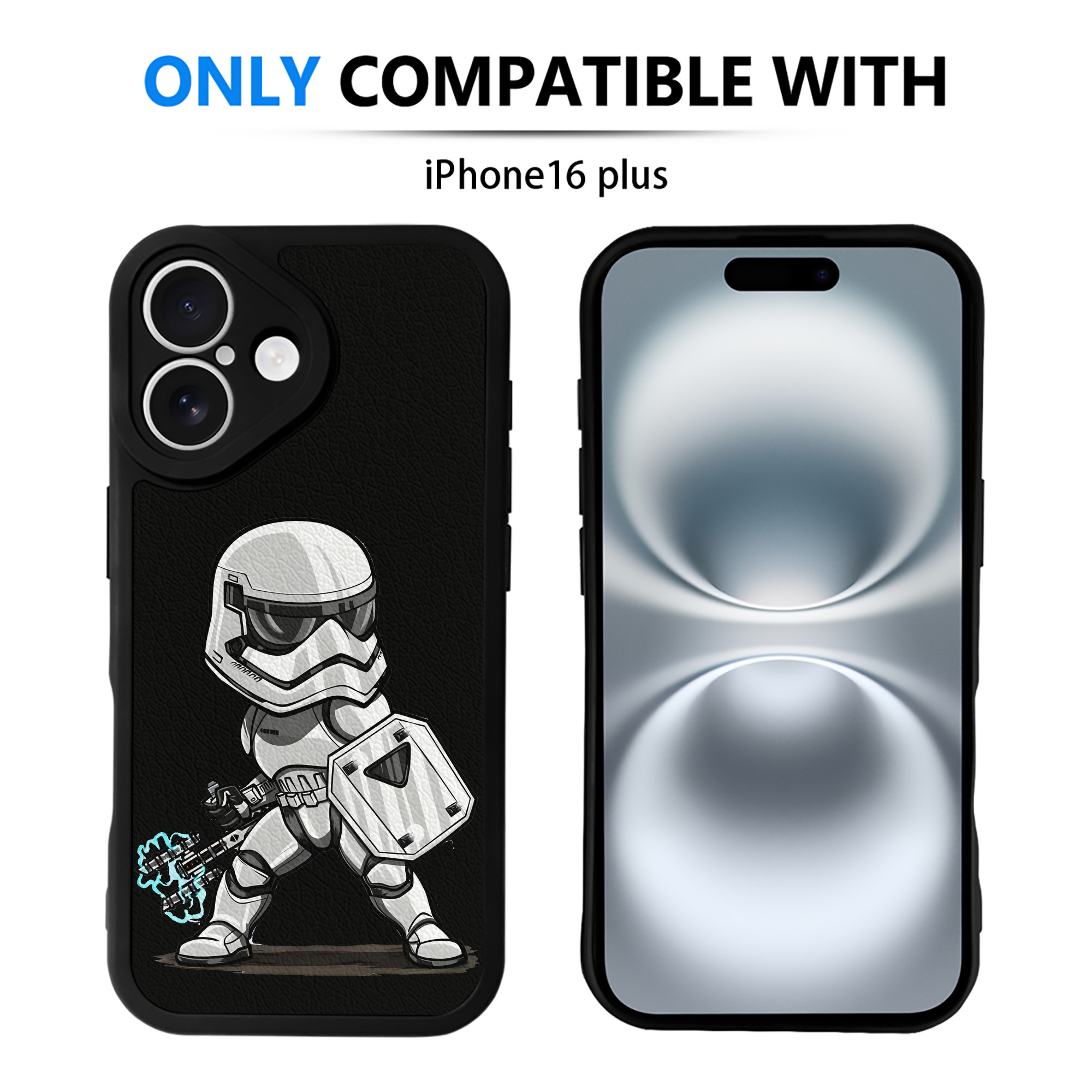 （画像用） スター・ウォーズ Star Wars 【iPhone 16シリーズ対応】シリコンスマホケース（レザー調） 材質：シリコン